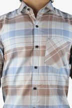 ORDC 2 GRAY BLUE | SLIM FIT PREMIUM POLO NECK CASUAL SHIRT | ORIGENS