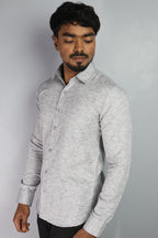 KED  S DARK GRAY | SLIM FIT PREMIUM POLO NECK CASUAL SHIRT | ORIGENS