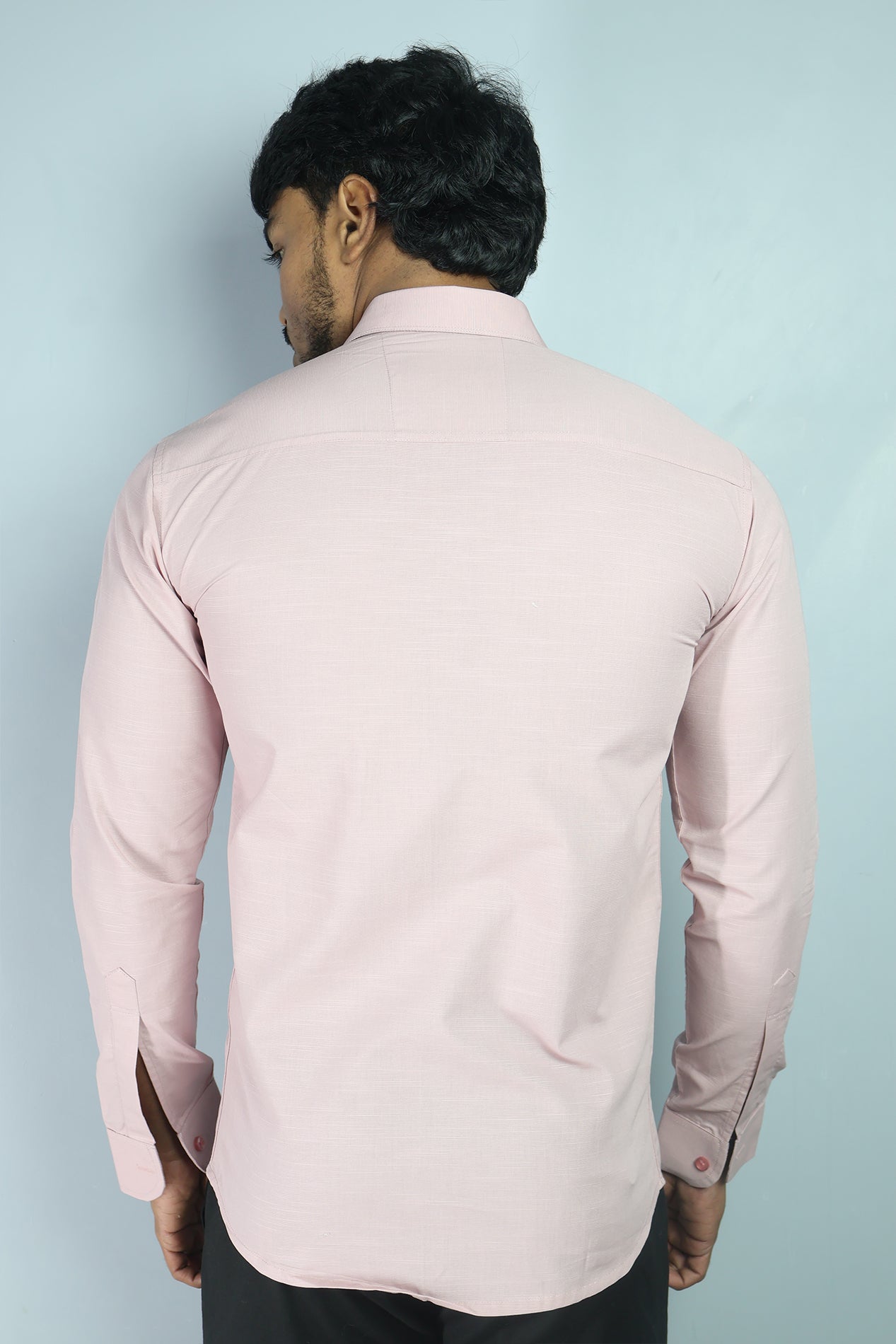 LIN  S PEACH | SLIM FIT PREMIUM POLO NECK CASUAL SHIRT | ORIGENS