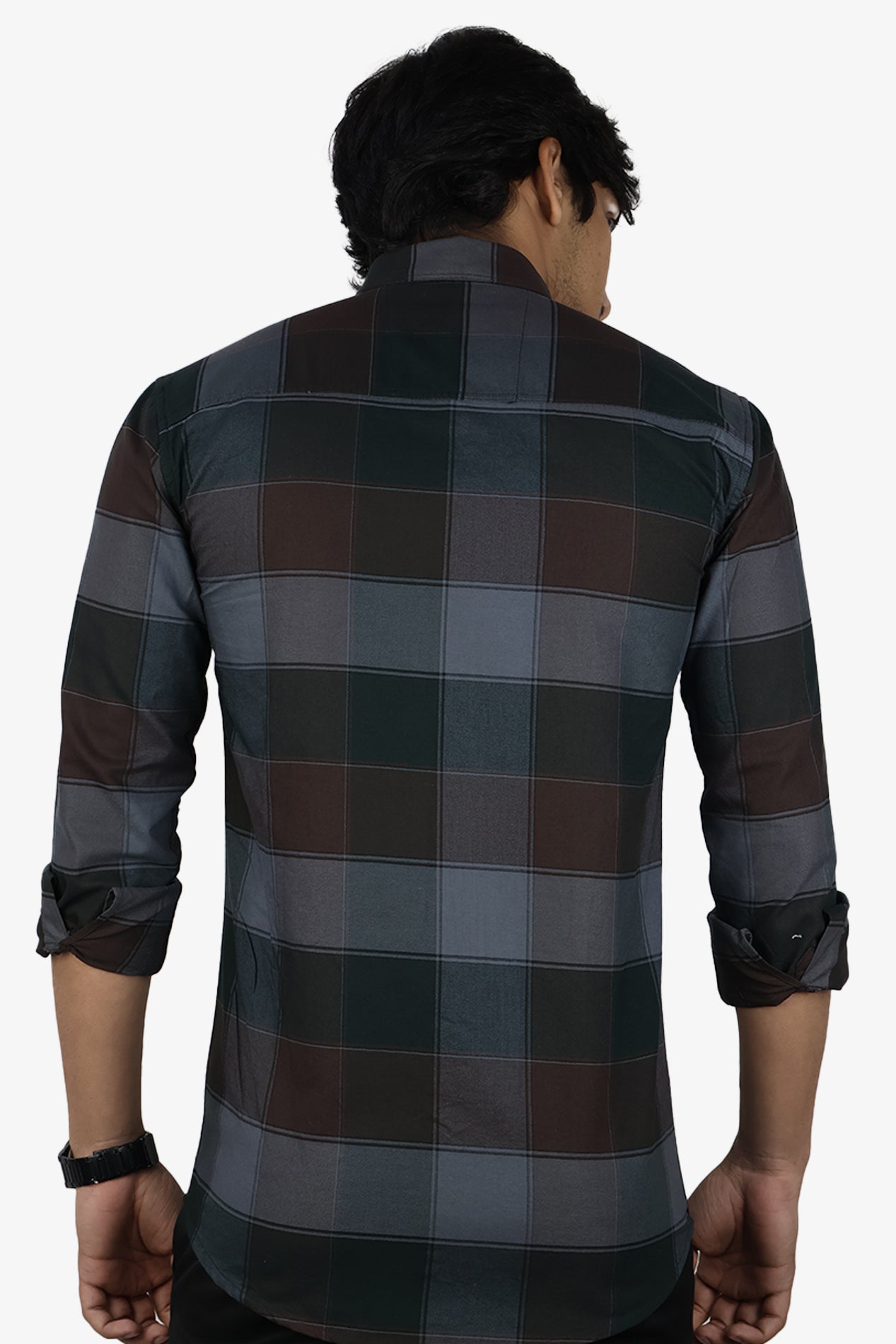 ORDC 2 BROWN DARK | SLIM FIT PREMIUM POLO NECK CASUAL SHIRT | ORIGENS