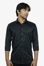 SEEK BLACK | SLIM FIT PREMIUM POLO NECK CASUAL SHIRT | ORIGENS