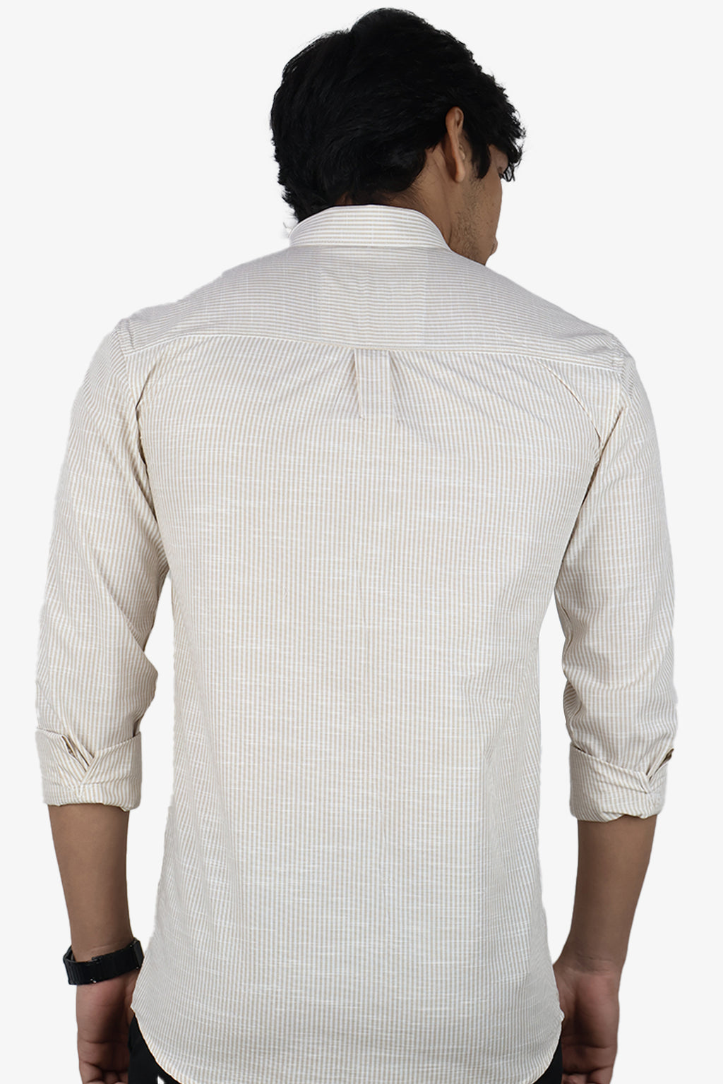 LINL 2 CREAM | SLIM FIT PREMIUM POLO NECK CASUAL SHIRT | ORIGENS