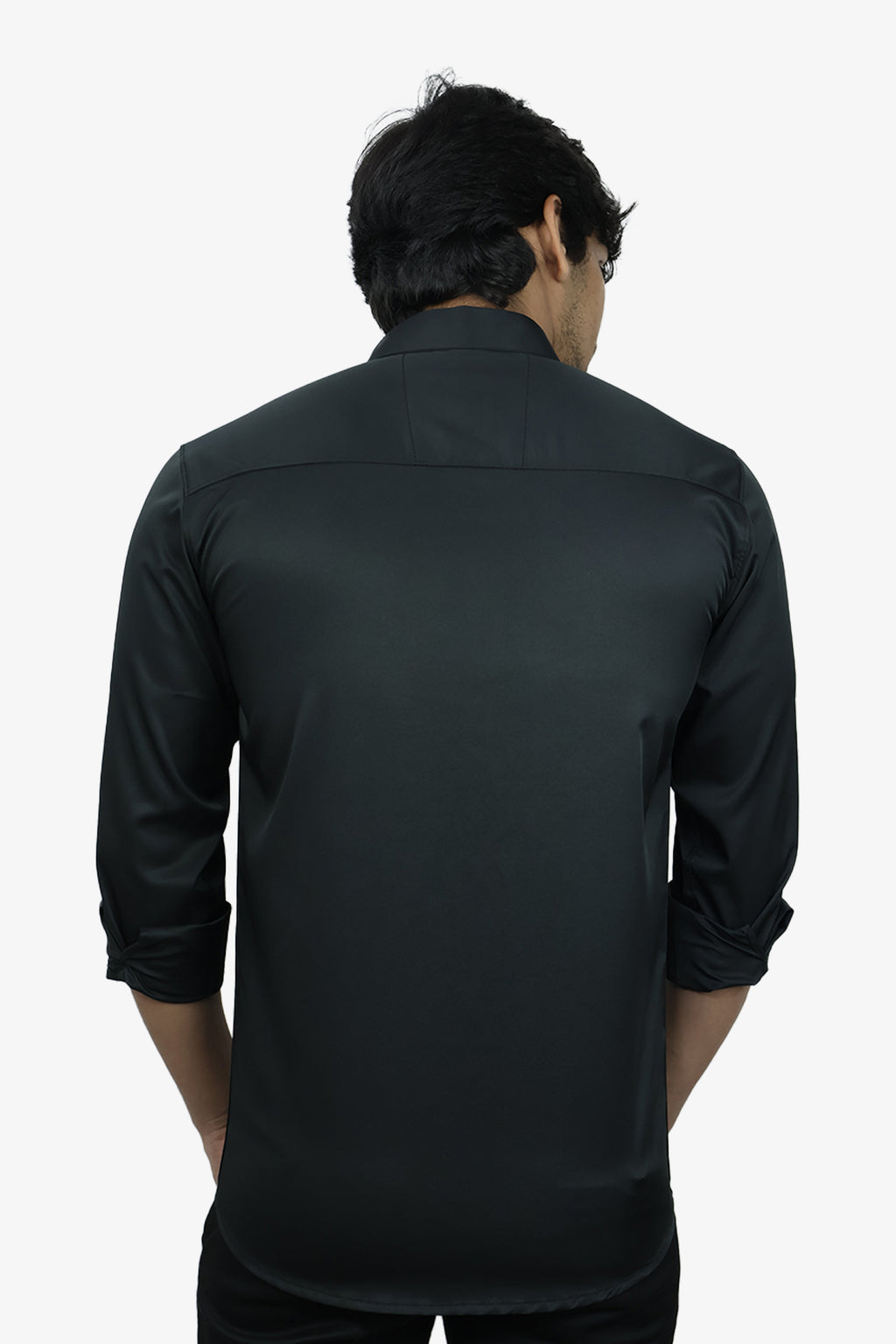 SEEK BLACK | SLIM FIT PREMIUM POLO NECK CASUAL SHIRT | ORIGENS