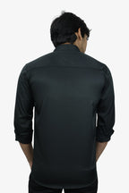SEEK BLACK | SLIM FIT PREMIUM POLO NECK CASUAL SHIRT | ORIGENS