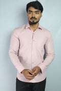 LIN  S PEACH | SLIM FIT PREMIUM POLO NECK CASUAL SHIRT | ORIGENS
