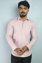 LIN  S PEACH | SLIM FIT PREMIUM POLO NECK CASUAL SHIRT | ORIGENS