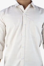 LINL 2 CREAM | SLIM FIT PREMIUM POLO NECK CASUAL SHIRT | ORIGENS