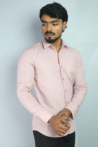 LIN  S PEACH | SLIM FIT PREMIUM POLO NECK CASUAL SHIRT | ORIGENS