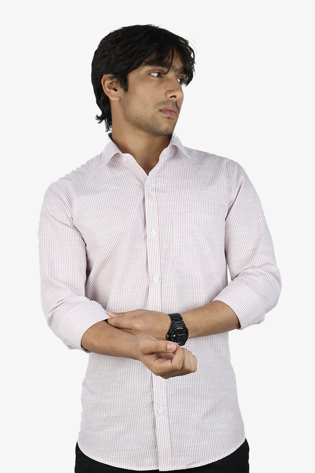 LINL 2 PINK | SLIM FIT PREMIUM POLO NECK CASUAL SHIRT | ORIGENS