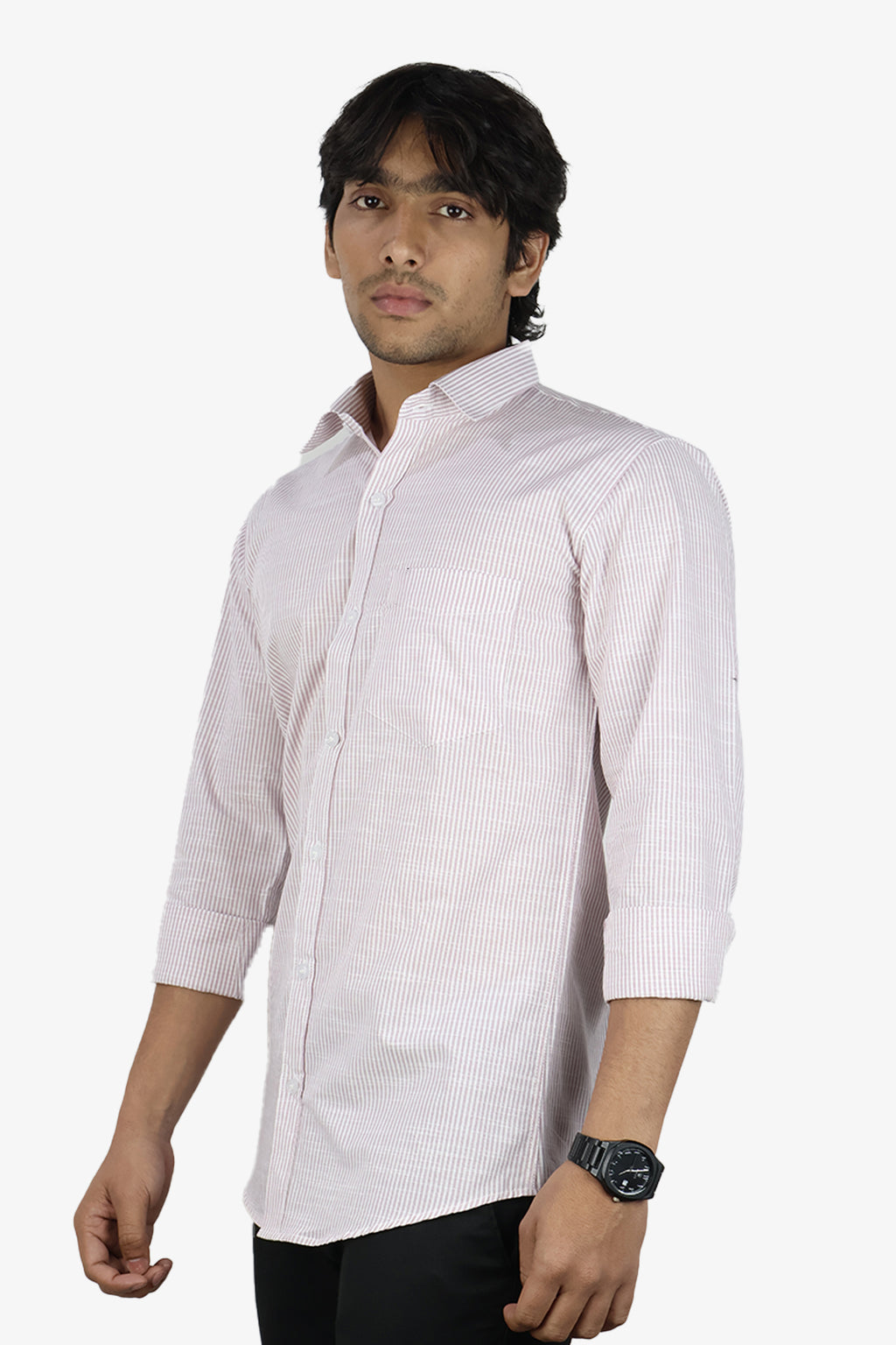 LINL 2 PINK | SLIM FIT PREMIUM POLO NECK CASUAL SHIRT | ORIGENS