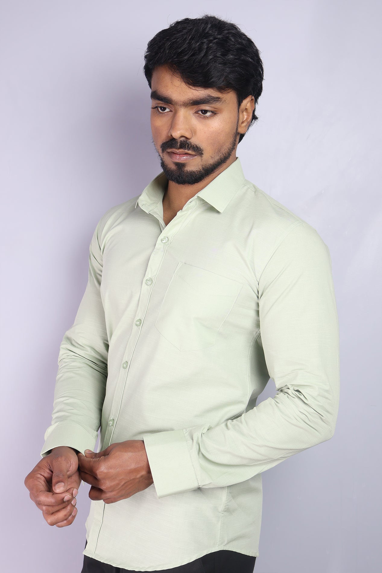 LIN PISTA | SLIM FIT PREMIUM POLO NECK CASUAL SHIRT | ORIGENS