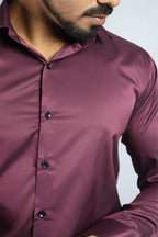 SEEK  S WINE | SLIM FIT PREMIUM POLO NECK CASUAL SHIRT | ORIGENS