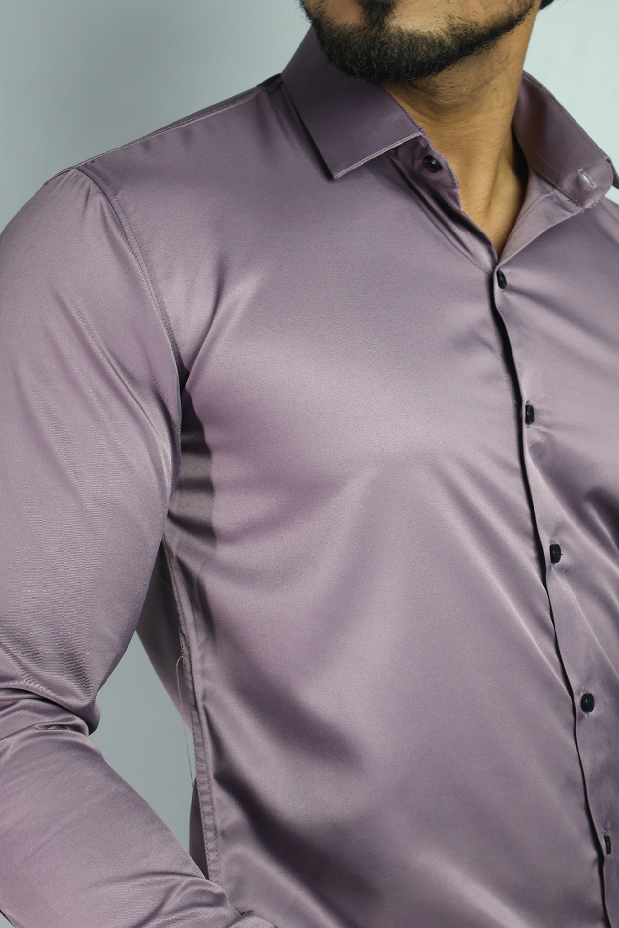 SEEK S LEVENDER | SLIM FIT PREMIUM POLO NECK CASUAL SHIRT | ORIGENS