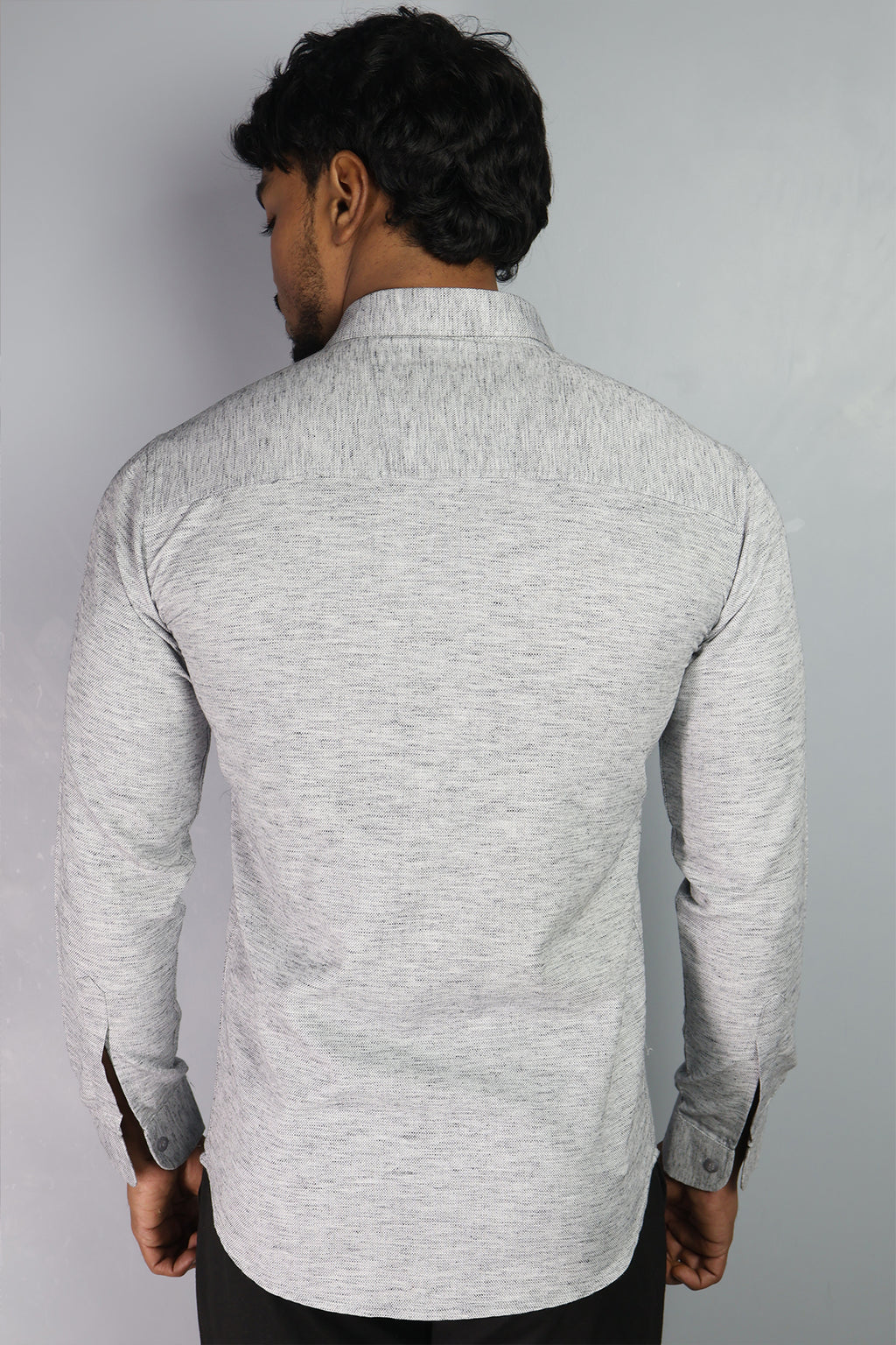 KED  S DARK GRAY | SLIM FIT PREMIUM POLO NECK CASUAL SHIRT | ORIGENS