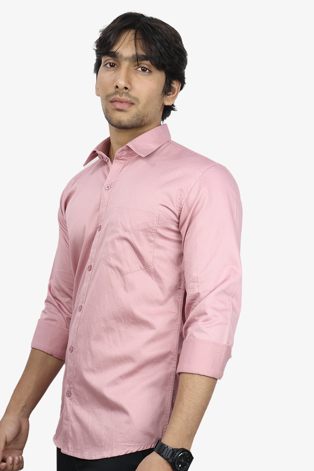 TWEE  S PEACH | SLIM FIT PREMIUM POLO NECK CASUAL SHIRT | ORIGENS