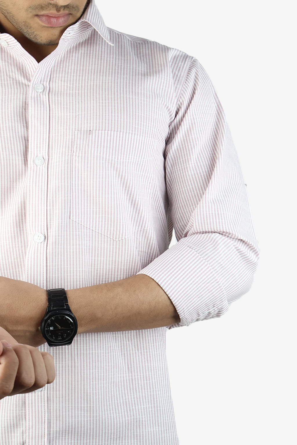 LINL 2 PINK | SLIM FIT PREMIUM POLO NECK CASUAL SHIRT | ORIGENS