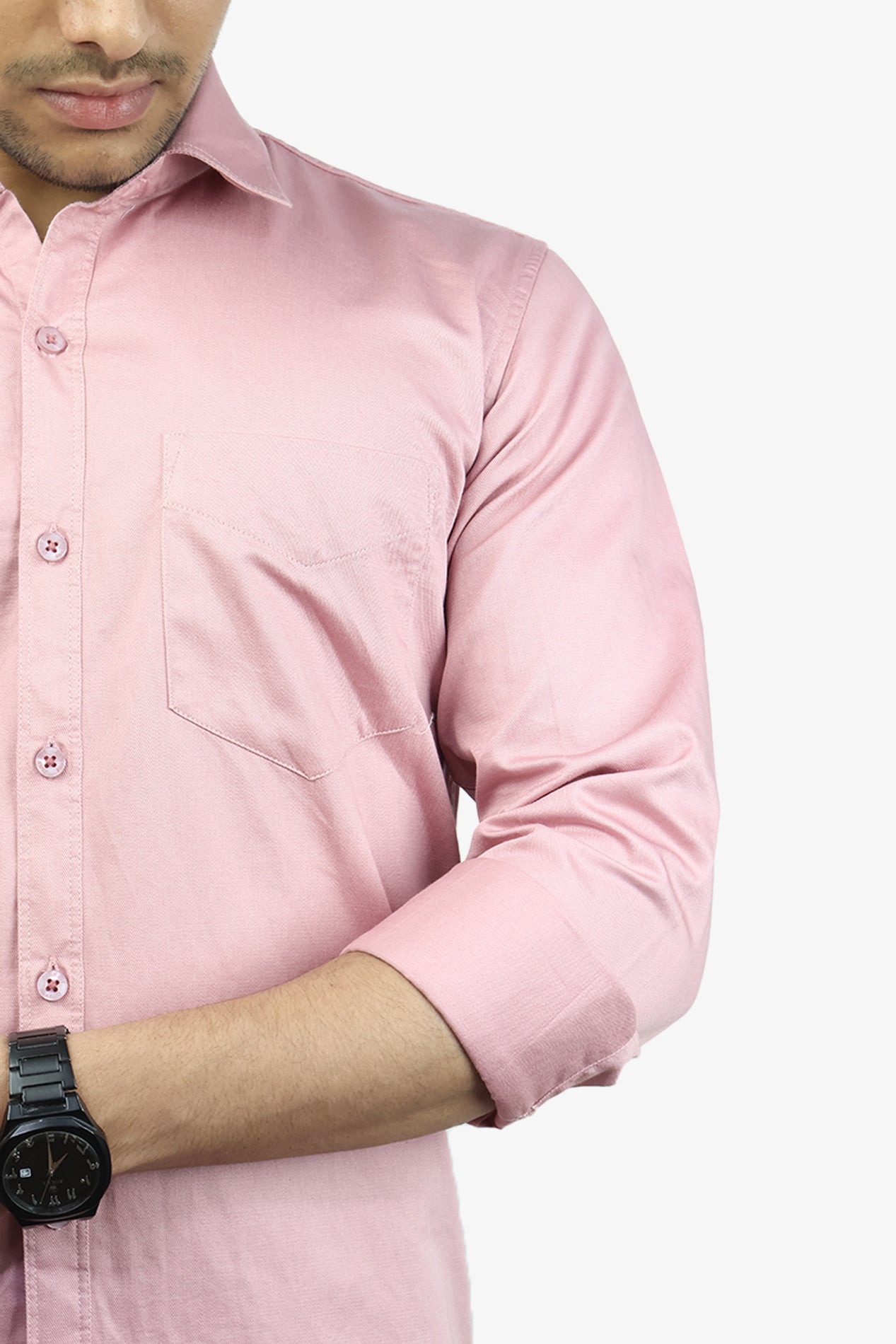 TWEE PEACH | SLIM FIT PREMIUM POLO NECK CASUAL SHIRT | ORIGENS