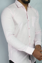 LIN S PINK | SLIM FIT PREMIUM POLO NECK CASUAL SHIRT | ORIGENS