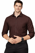 LAFR BROWN | SLIM FIT PREMIUM POLO NECK CASUAL SHIRT | THRENDS