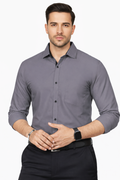 LAFR DARK GRAY | SLIM FIT PREMIUM POLO NECK CASUAL SHIRT | THRENDS