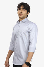 STAN  S LIGHT GRAY | SLIM FIT PREMIUM POLO NECK CASUAL SHIRT | ORIGENS