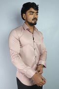 SEEK PEACH | SLIM FIT PREMIUM POLO NECK CASUAL SHIRT | ORIGENS