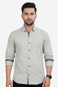LAFR LIGHT GRAY | SLIM FIT PREMIUM POLO NECK CASUAL SHIRT | THRENDS