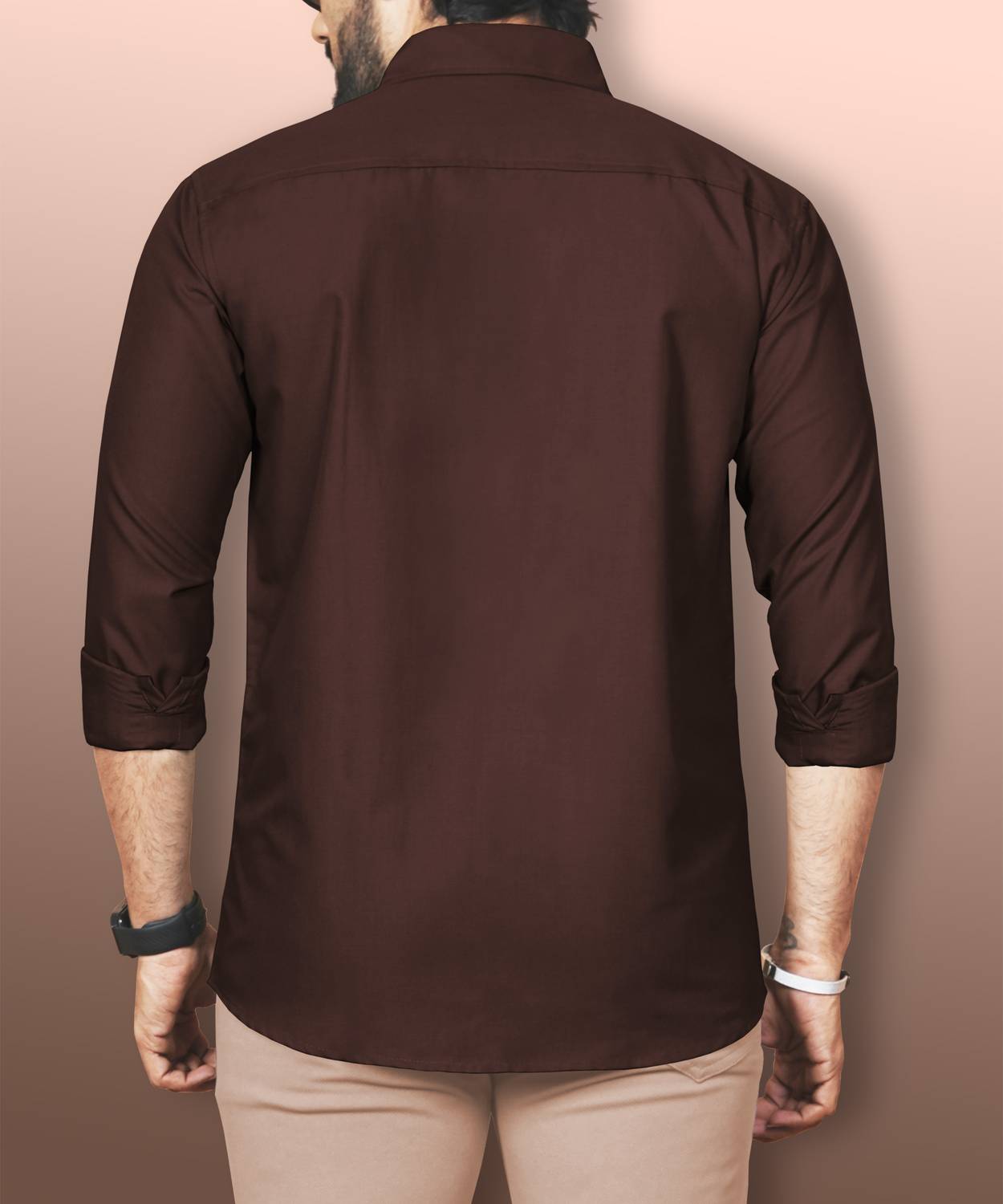 LAFR BROWN | SLIM FIT PREMIUM POLO NECK CASUAL SHIRT | THRENDS