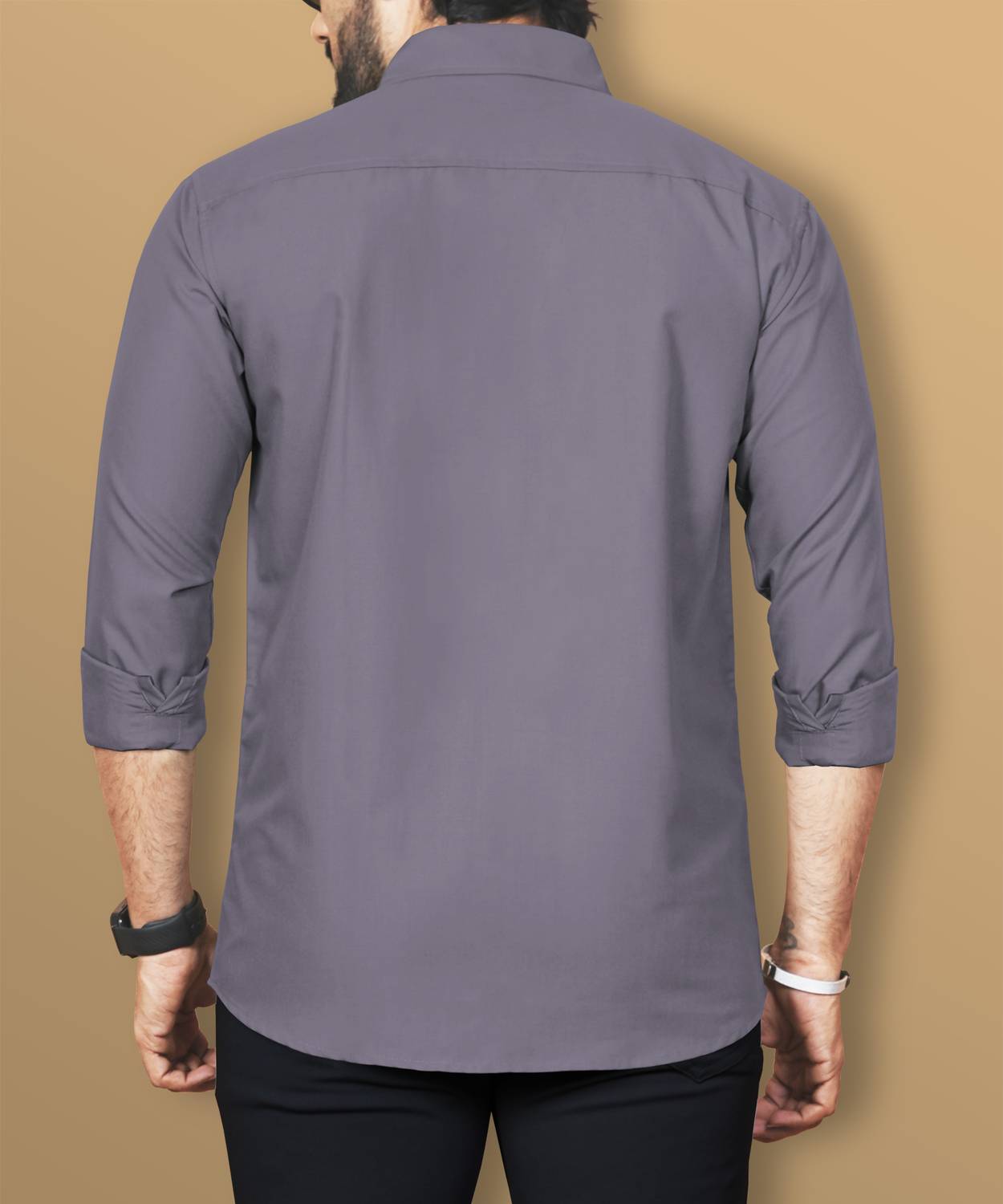 LAFR DARK GRAY | SLIM FIT PREMIUM POLO NECK CASUAL SHIRT | THRENDS