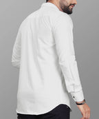 LAFR WHITE | SLIM FIT PREMIUM POLO NECK CASUAL SHIRT | THRENDS