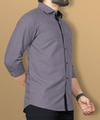 LAFR DARK GRAY | SLIM FIT PREMIUM POLO NECK CASUAL SHIRT | THRENDS