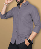 LAFR DARK GRAY | SLIM FIT PREMIUM POLO NECK CASUAL SHIRT | THRENDS